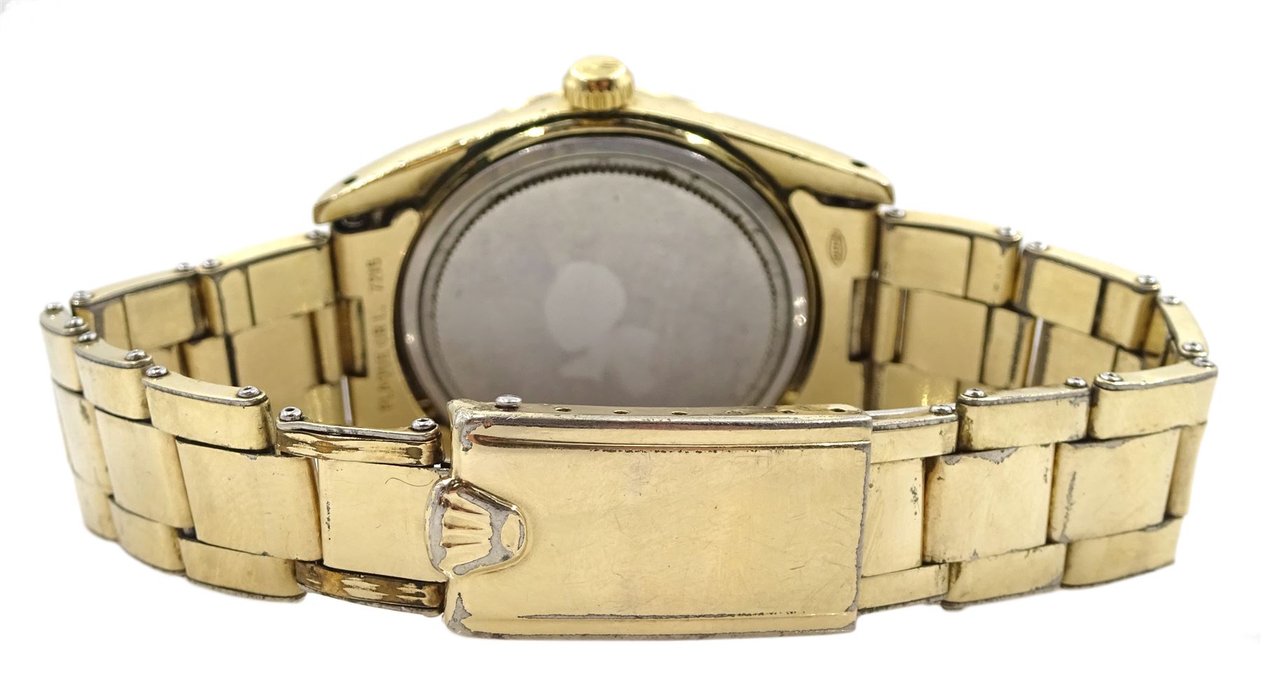 Rolex Oysterdate Precision gold-plated gentleman's wristwatch, model No. 6694, serial No. 616468, on original strap, boxed