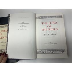 J.R.R. Tolkien ‘The Lord of the Rings’ Deluxe Edition seventh impression and ‘Poems and Stories’ pub. George Allen and Unwin 1979 and 1980 respectively, with Sideshow Weta FX ‘The Lord of the Rings The Return of the King’ limited edition 1/4 scale Helm of a Battle Troll in original box no. 613/2500, and other books and ephemera of related interest 