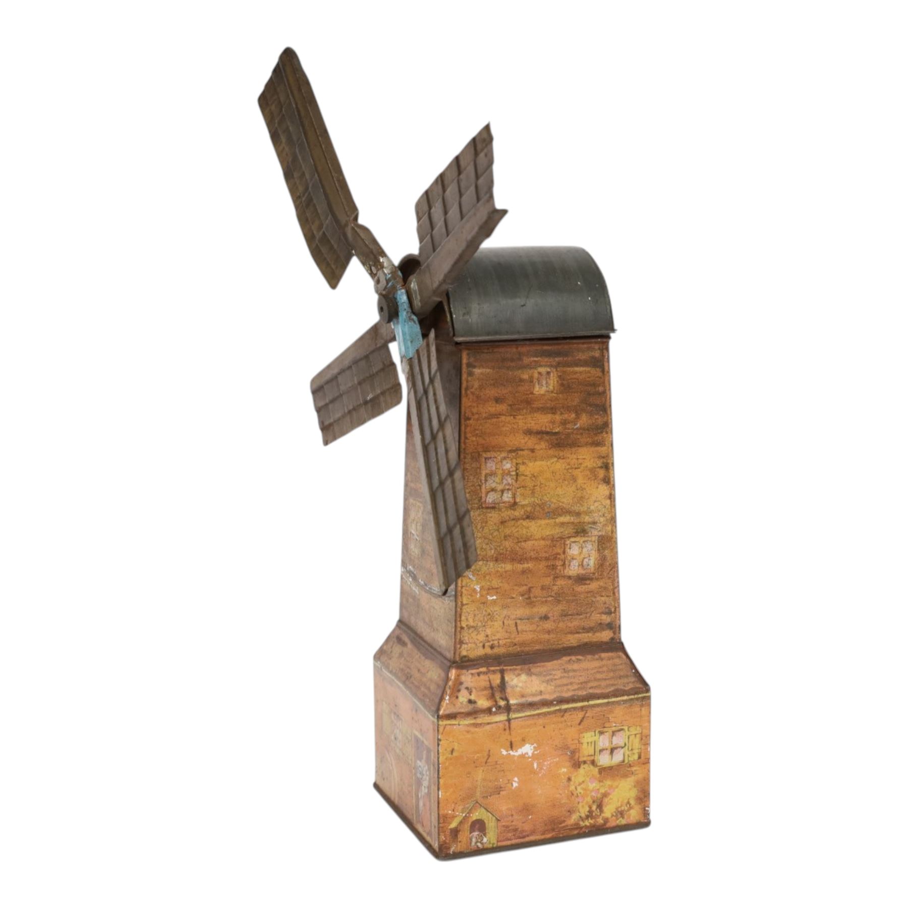 Huntley & Palmers biscuit tin, in the form of  a Windmill, circa 1924, H33cm