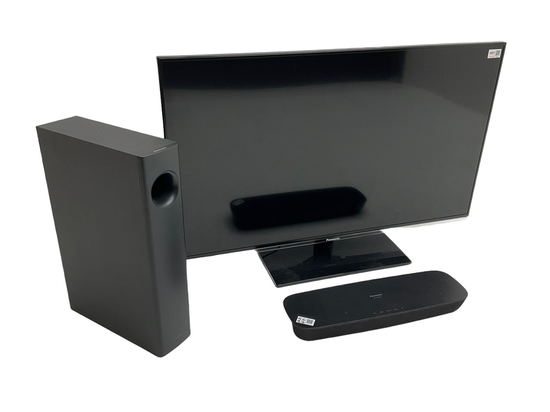 Panasonic TX-L39E6BK 39” television with sound bar