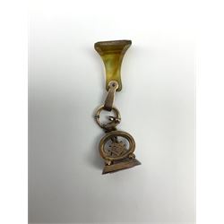 Masonic fob seal and another on spring catch loop