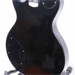 Kay K30 Les Paul style electric guitar, black body and scratch plate, serial no. 70831135, in black hardcase, guitar L100cm