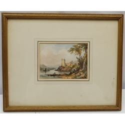 Charles Ward (British 1806-1869): Scottish Castle, watercolour unsigned 10cm x 14cm
Provenance: with F R Meatyard, Museum St., London, label verso