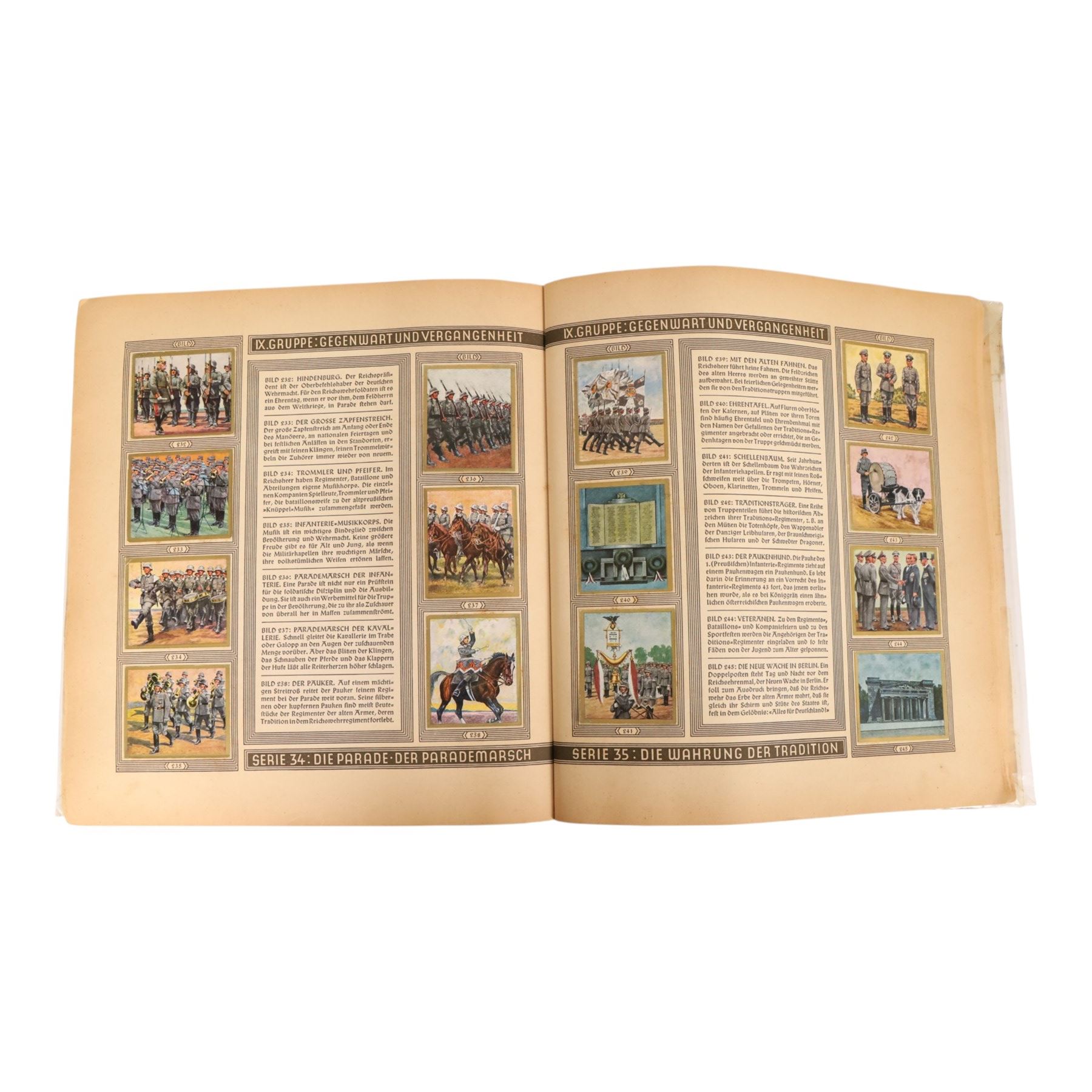 Die Reichswehr cigarette card album all complete with card