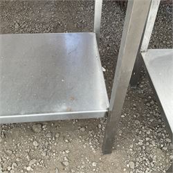 Small commercial stainless steel two tier preparation table - THIS LOT IS TO BE COLLECTED BY APPOINTMENT FROM DUGGLEBY STORAGE, GREAT HILL, EASTFIELD, SCARBOROUGH, YO11 3TX
