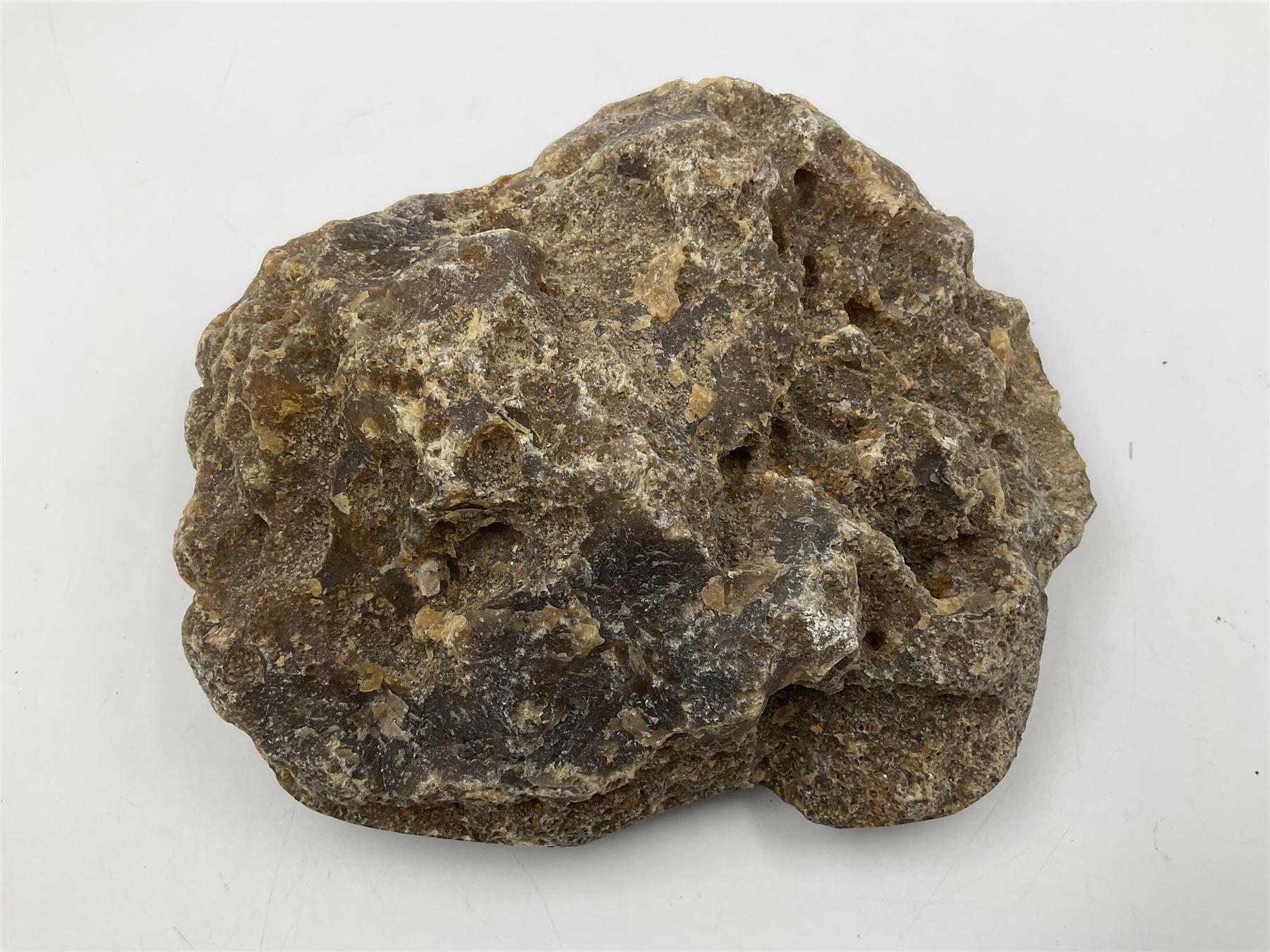 Agate crystal geode cluster, in brown and white tones, H7cm