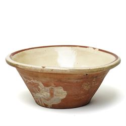 Victorian terracotta pancheon bowl, H14cm 