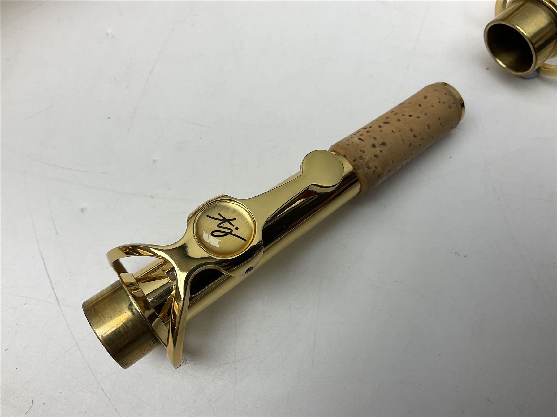 Trevor James The Horn Classic II brass straight soprano saxophone, serial no.T1255; in lightweight carrying case with accessories