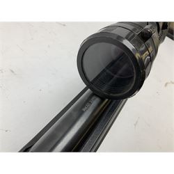 Stoegar .177 air rifle with break barrel action, 3 x 9 telescopic sight and fully integrated sound moderated barrel, no visible serial number, L109cm; in Stoeger lined gun sling