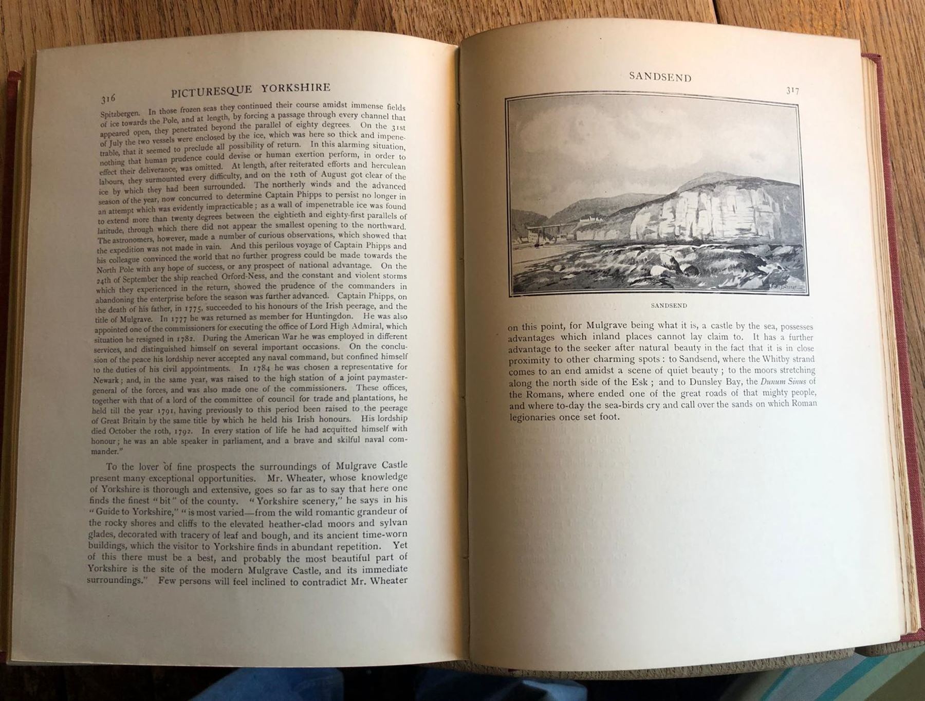 Albert George Strange (British c1855-1917): Sandsend near Whitby, viewed from the Scaur with the Viaduct in the distance, monochrome watercolour signed 17cm x 27cm 
Provenance: original illustration for Joseph Smith Fletcher, 'A Picturesque History of Yorkshire', pub. 1899-1901, p.317