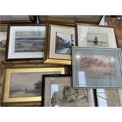 Collection of watercolours by various artists, including David Russel Anderson, Albert Thomas Pile, Frederick James Aldridge, Joseph Pighills, etc (qty)