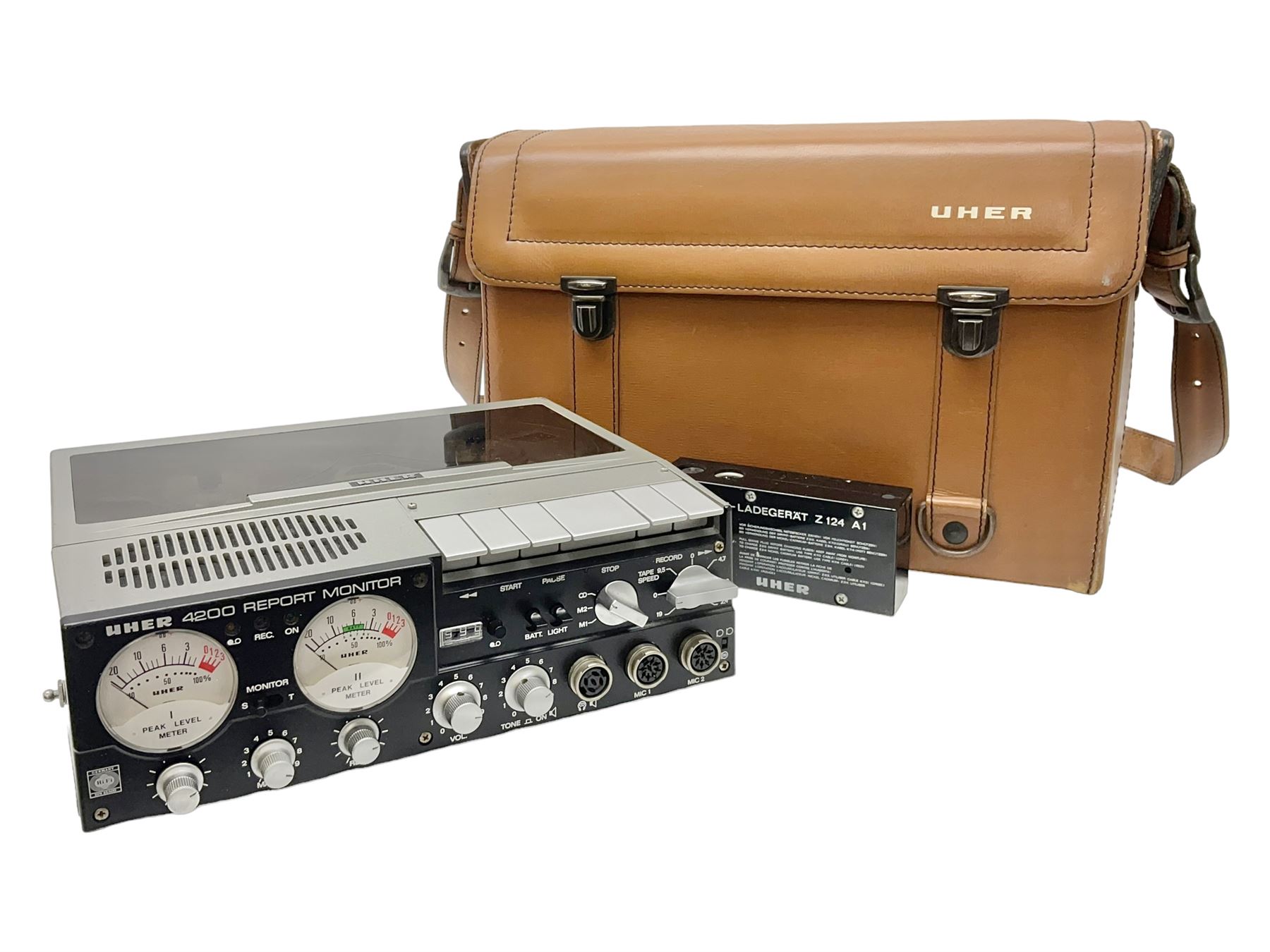 Uher 4200 Report Monitor professional tape recorder, complete with instructions and leather carry case