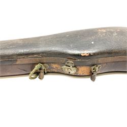 Early 20th century German violin, copy of a Maggini, with 35.5cm two-piece maple back and ribs and spruce top, marked 'Concert Violin Maggini' to scroll and 'Giovan Paulo Maggini ' inside, L59cm overall; in carrying case with bow
