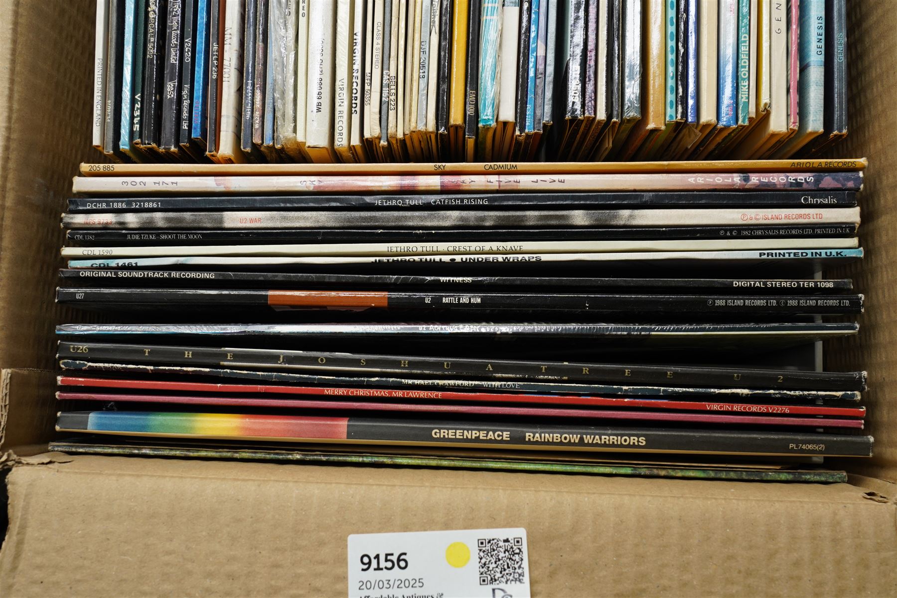 Large collection of records including Genesis, Fleetwood Mac, Dire Straits, U2 etc