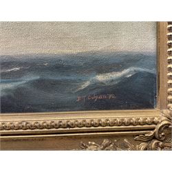 J Terry Culpan (British 20th century): French Frigate 'La Belle Poule 1834', oil on canvas signed and dated '70, titled verso 50cm x 75cm