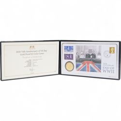 Queen Elizabeth II Tristan da Cunha 2020 '75th Anniversary of Victory in Europe' gold proo...