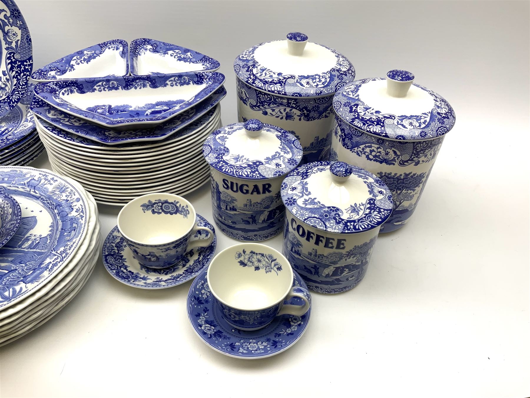 A collection of Spode blue and white ceramics Antiques