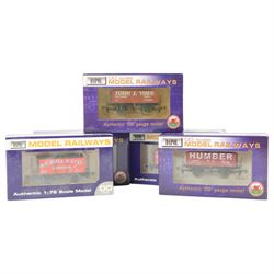 Twenty Dapol 00 gauge wagons, including B371 7 Plank Wagons 'John Timms' and four 8 Plank Wagons 'HC Bull & Co Ltd', all boxed