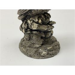 Country Artists silver filled owl figure, H8cm