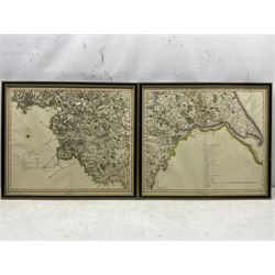 'A New Map of Yorkshire Divided into Ridings', set of four 19th century engraved maps, printed by C.S. Smith, London, second edition pub. 1808, each 45cm x 53cm (4)