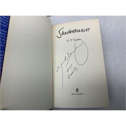 Collection of first edition books, to include J.K. Rowling; Harry Potter and the Goblet of Fire, Harry Potter and the Order of the Phoenix, Harry Potter and the Half Blood Prince, Harry Potter and the Deathly Hallows, Harrius Potter et Philosophi Lapis, G.P.Taylor; Shadowmancer, signed by author, Hans Hass; Men and Sharks, etc (15)    