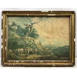 Nicholas Pocock (British 1740-1821): Travellers, watercolour unsigned c.1791, 40cm x 56cm 
Provenance: private collection, purchased Mallams Ltd 11th July 2018 Lot 461, then sold with its signed pair
