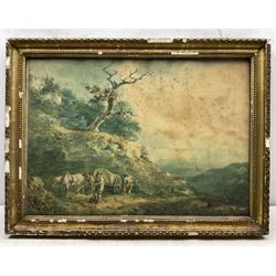 Nicholas Pocock (British 1740-1821): Travellers, watercolour unsigned c.1791, 40cm x 56cm 
Provenance: private collection, purchased Mallams Ltd 11th July 2018 Lot 461, then sold with its signed pair