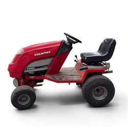 Countax C600H - ride on lawnmower / yard tractor with Honda engine, black seat and red bodywork.