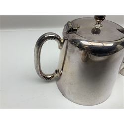 EPNS four piece tea service, comprising teapot, coffee pot, sugar bowl and milk jug