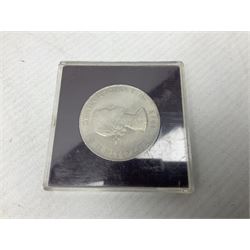 Collection of Great British and World coins, including Great British pre-1947 silver coins, pre decimal coinage, commemorative coins, Queen Elizabeth II 'Souvenir of Thoresby Hall' unofficial coin set etc