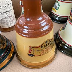 The Balvenie 12 year old DoubleWood single malt Scotch whisky, together with five Bell's Blended Scotch Whisky in Wade decanters, various contents and proof 