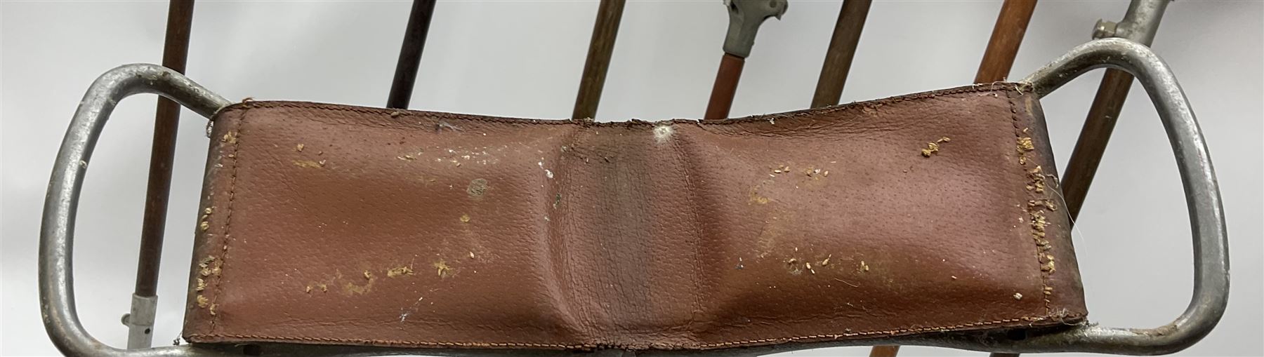 Adjustable Gamebird shooting stick, together with Mills Munitions shooting stick, Featherwate shooting stick, five others and two wooden walking sticks.  