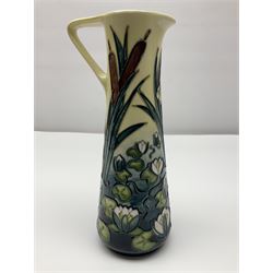 Moorcroft jug, decorated in Bulrush and Water Lily pattern, with printed marks beneath, H24cm