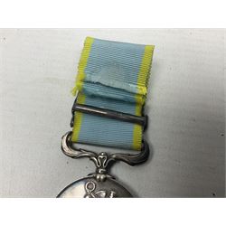 Victoria British Army Crimea medal with Sebastopol clasp, unnamed, with ribbon