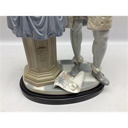 Lladro figure, Columbus, modelled as Christopher Columbus stood by a globe, limited edition 896/1200, no 1432, sculpted by Salvador Furio, with original box, year issued 1982, year retired 1988, H42cm