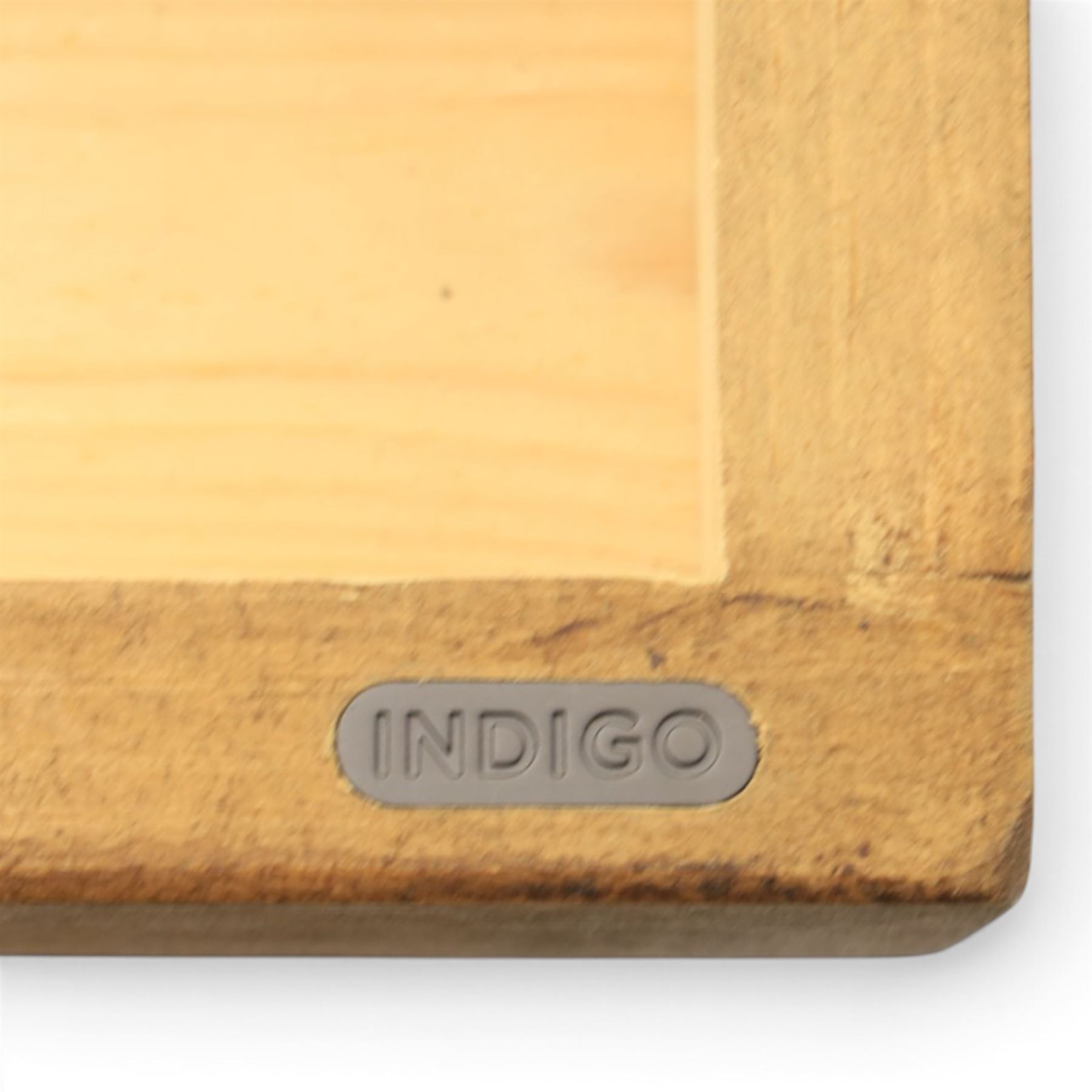 Indigo Furniture - rustic oak console table, two frieze drawers metal cup handles, stile supports with full length undertier