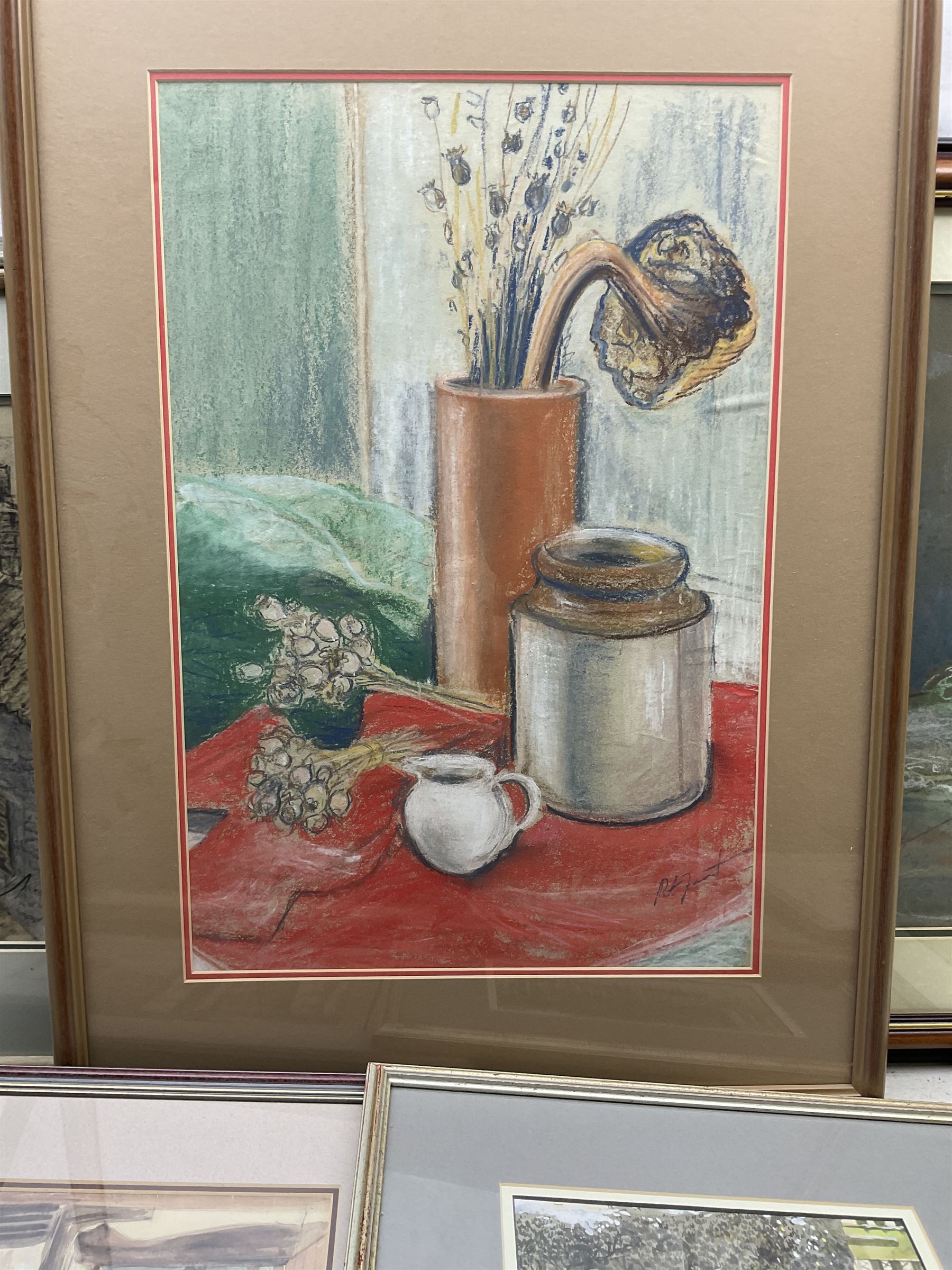 Pat Faust (British fl.1950-2000); Collection of framed paintings in various media to include local scenes of Scarborough and Filey etc. 