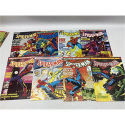 Spider-Man comics (1982-1985) nos 500-527, 529-535, 537-552, 579-602, 604-614, 620-626, and 628-631 (97)