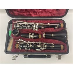 Yamaha 26II five-piece clarinet, serial no.027761; in fitted case with accessories