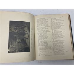 The Library Shakspeare Illustrated by Sir John Gilbert, George Cruikshank and R. Dudley with laid-in colour plates, three volumes, uniformly bound in half leather with a.e.g.