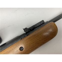 BSA 22 caliber air riffle with telescopic sight, in Fambeau hard case