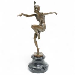 After Ferdinand Preiss (German 1882-1943): 'Con Brio', bronze figure bearing signature and...
