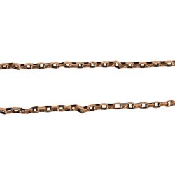 19th/early 20th century 9ct rose gold chain, stamped