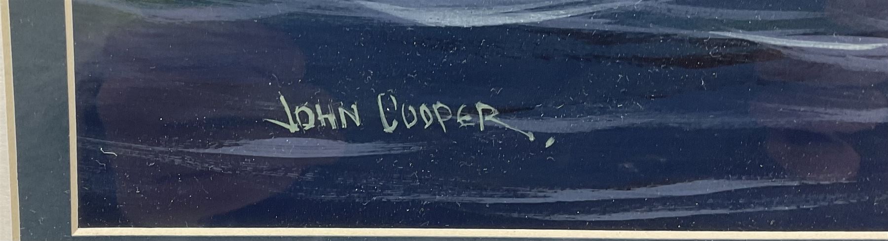 John Cooper (British 1942-): 'HMS Victory at the Battle of Trafalgar', gouache signed 63cm x 91cm