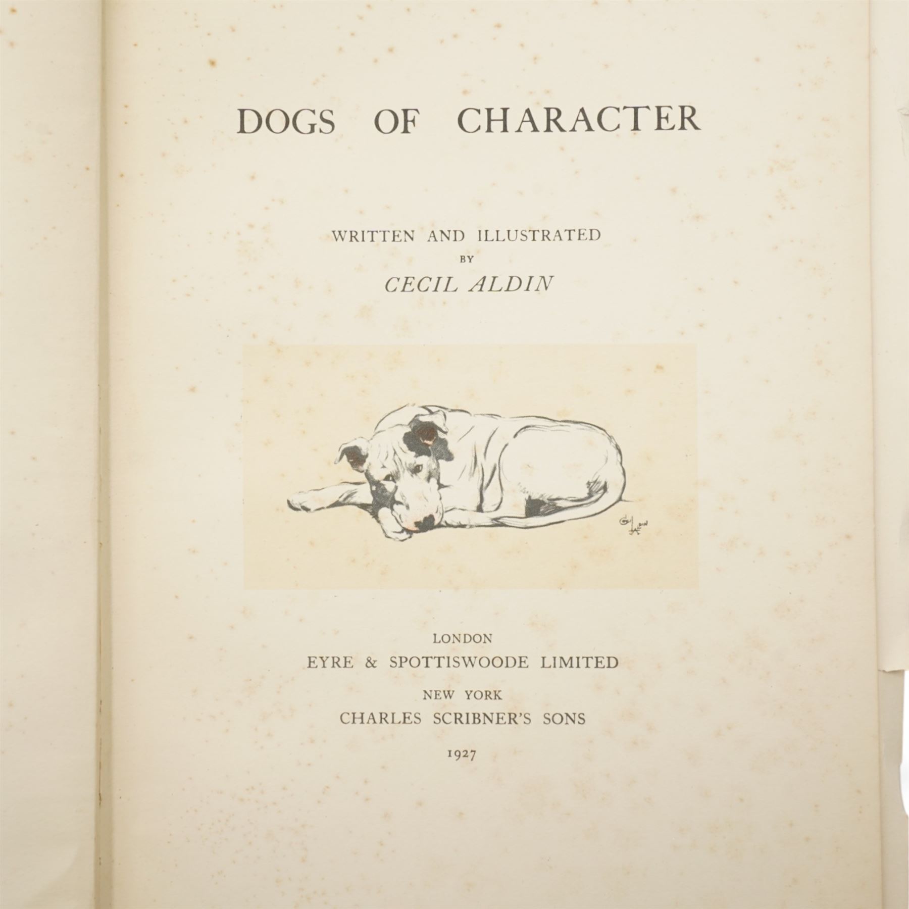 Two Cecil Aldin books - 'Dogs of Character' pub. 1927 and 'Just Among Friends' pub. 1935 (2)