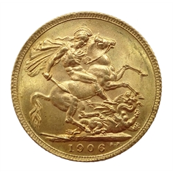  1906 gold full sovereign   