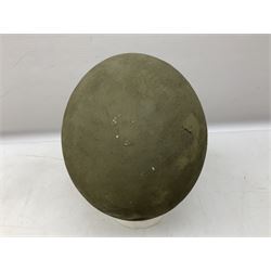 Post-WW2 British Airborne Troops,/Paratroopers Steel Helmet with green textured paint finish, leather and sponge liner and three point chinstrap mounting; liner marked BMB II 1953 71/4