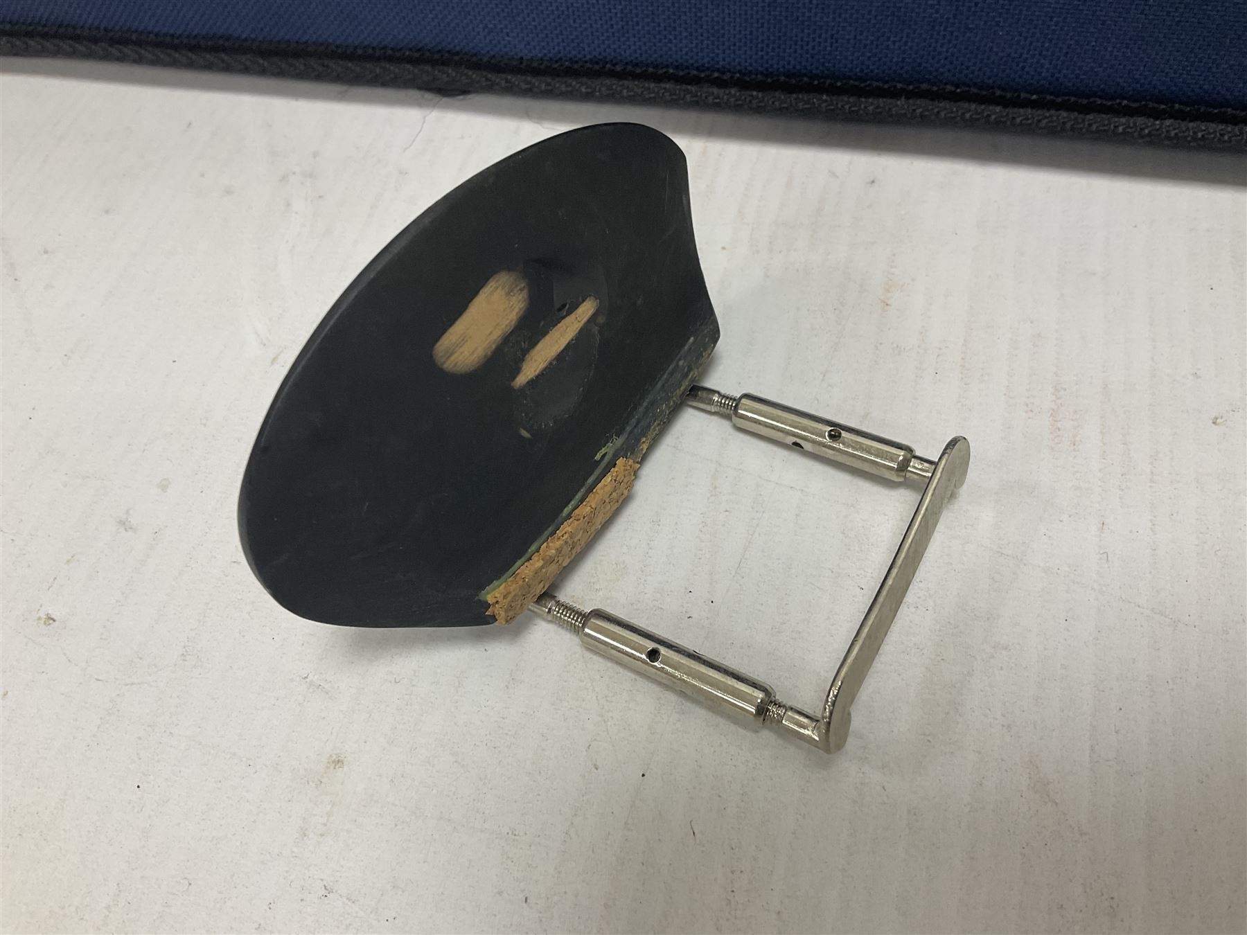 Intermusic 3/4 violin with a violet coloured solid wood body, ebonised fingerboard and fittings, bow and hard case, length 54cm