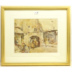  William (Fred) Frederick Mayor (Staithes Group 1866-1916): 'Street in Tangier', watercolour signed 30cm x 39cm  