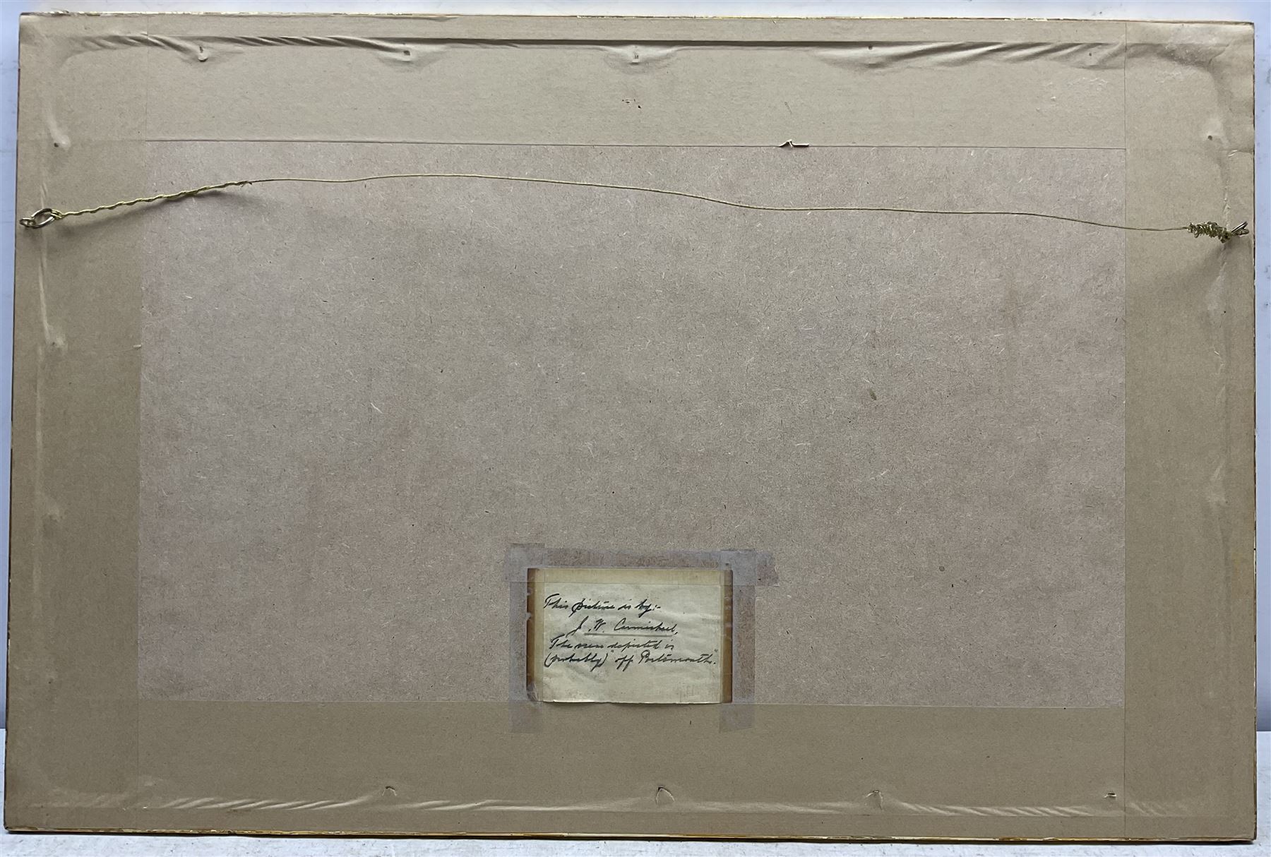 John Wilson Carmichael (British 1799-1868): Frigates off Portsmouth, watercolour signed l.r. 24cm x 48cm